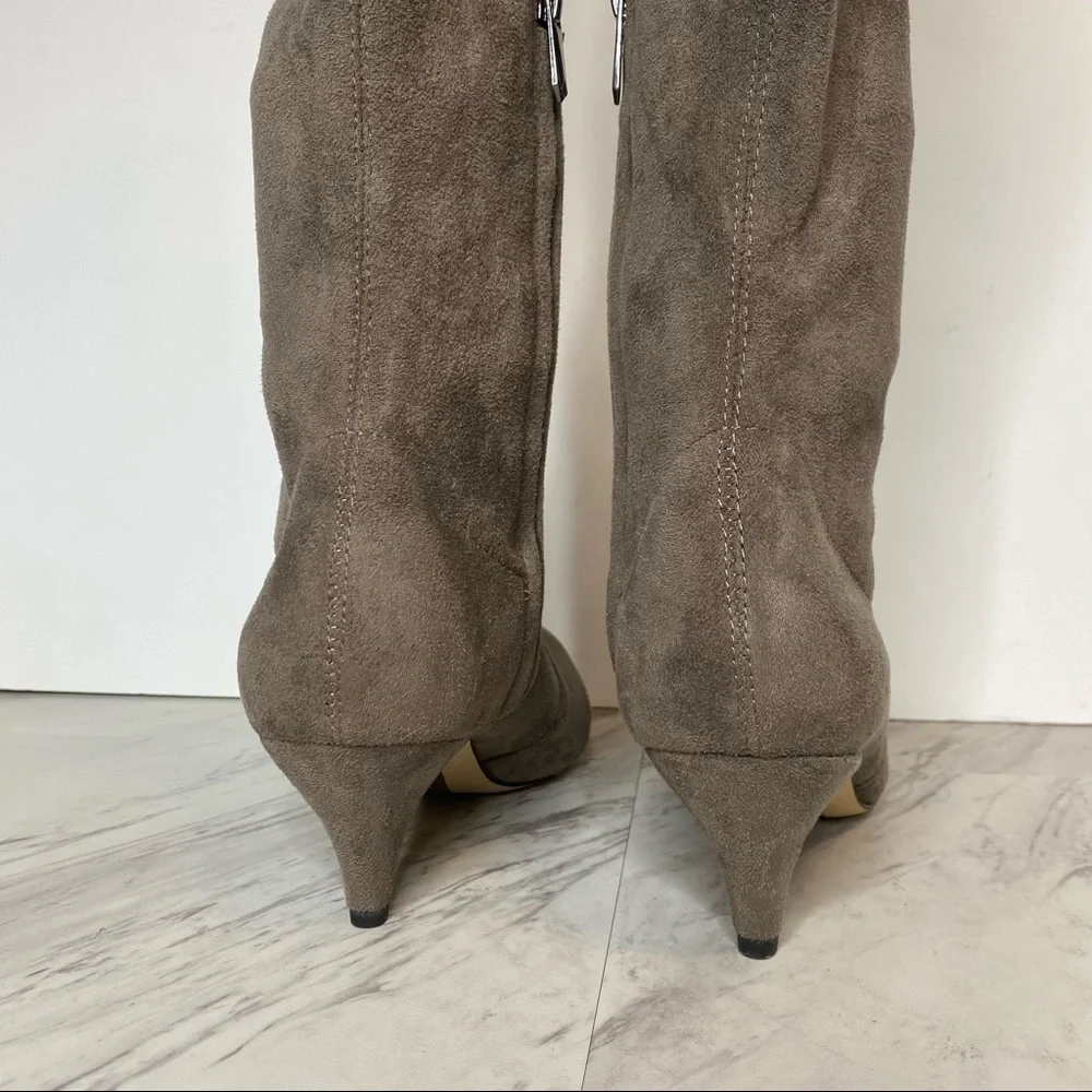 Sam Edelman Kristie Steel Grey Over the Knee Boot 7.5M
